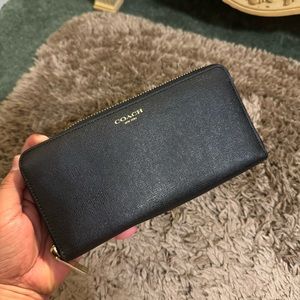 Coach black long wallet